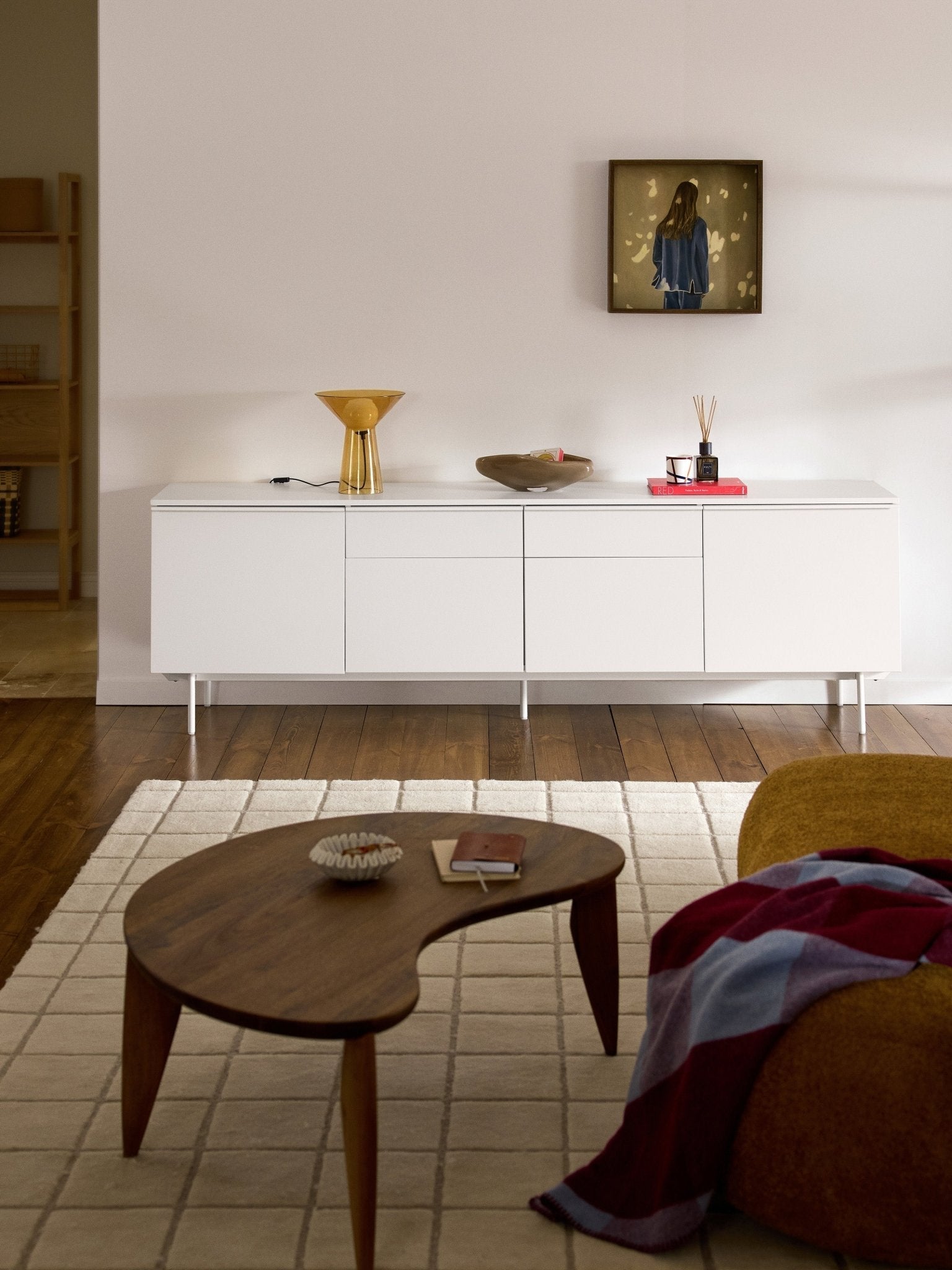 Elona 240 Cm Büyük Konsol Mat Beyaz Modern Tasarım
