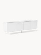 Elona 240 Cm Büyük Konsol Mat Beyaz Modern Tasarım
