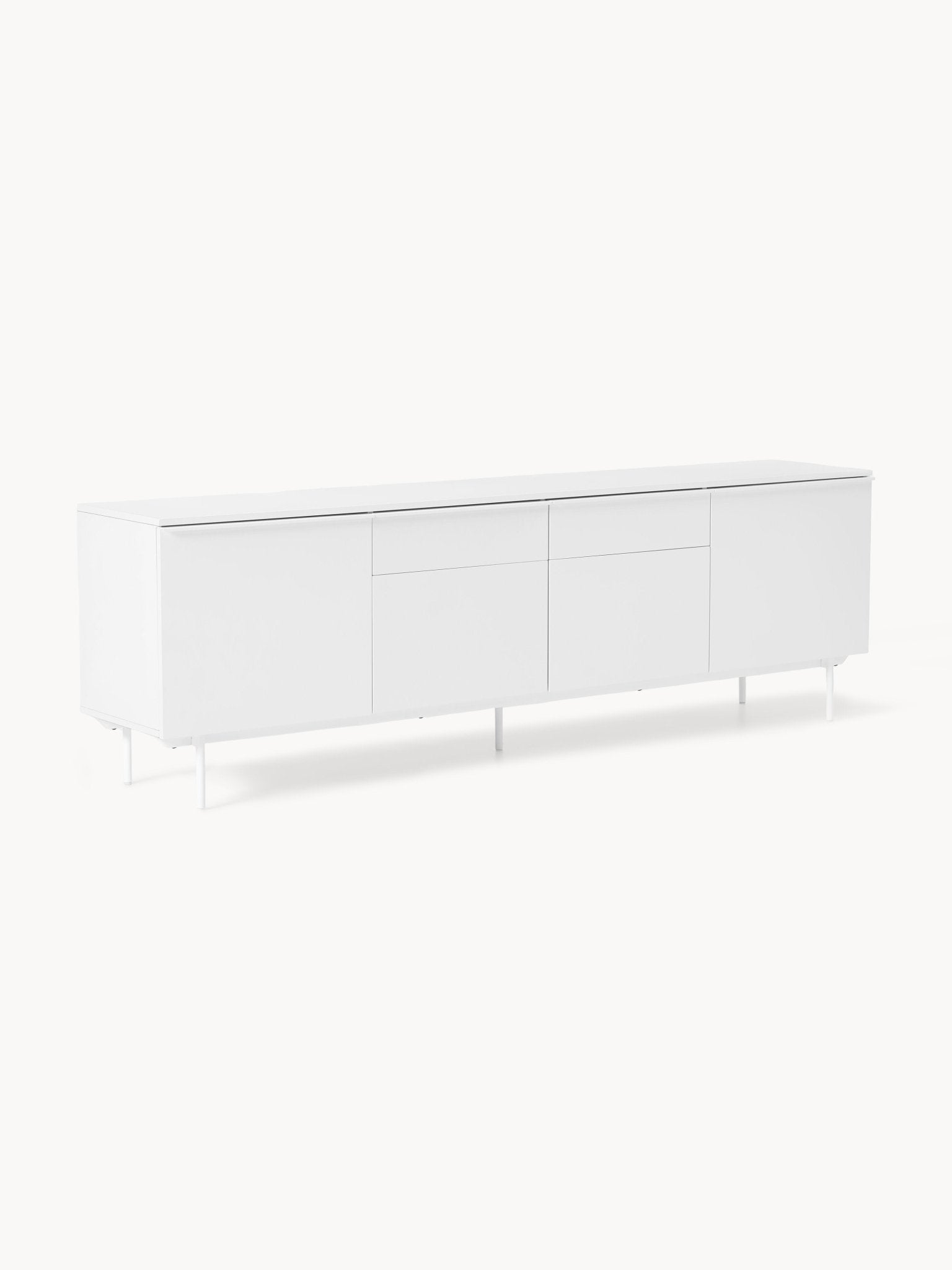 Elona 240 Cm Büyük Konsol Mat Beyaz Modern Tasarım