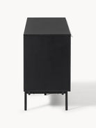Elona Modern Minimalist Dresuar, Mat Siyah, 200 Cm