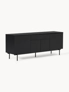 Elona Modern Minimalist Dresuar, Mat Siyah, 200 Cm