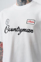 Erkek Countryman Nakışlı Regular Fit T-Shirt Şort Takım Ekru