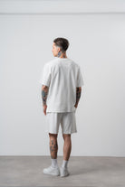 Erkek Countryman Nakışlı Regular Fit T-Shirt Şort Takım Ekru