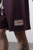 Erkek Countryman Nakışlı Regular Fit T-Shirt Şort Takım Bordo