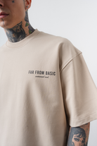Erkek Respire X Itsbyzey Baskılı Oversize T-Shirt Bej