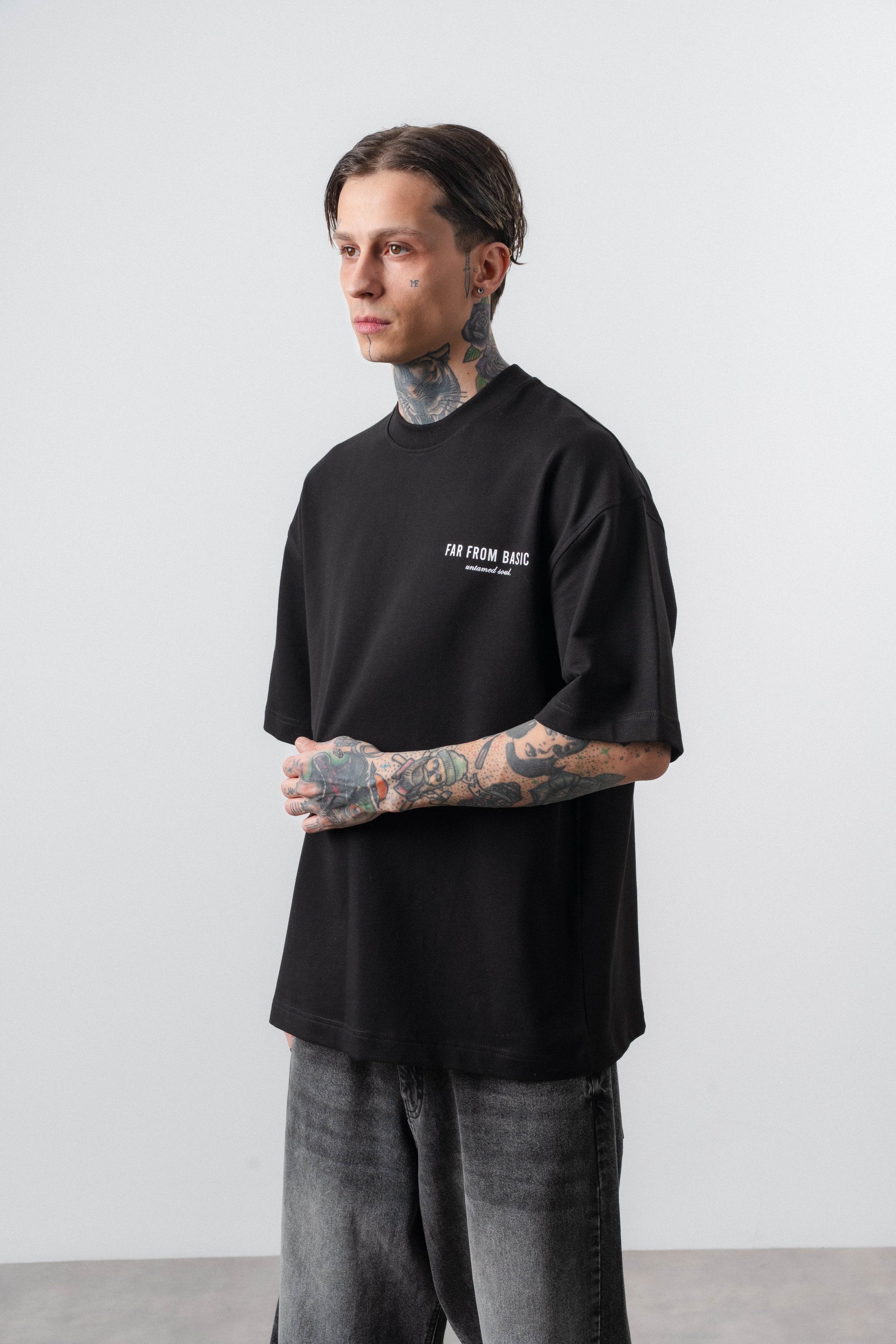 Erkek Respire X Itsbyzey Baskılı Oversize T-Shirt Siyah