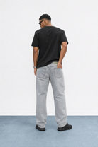 Erkek Washed Baggy Pantolon Buz Mavi