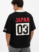 Erkek Yaka Detaylı Oversize T-Shirt Siyah