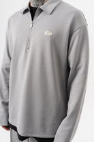 Erkek Yarım Fermuarlı Modal Sweatshirt Gri