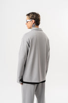 Erkek Yarım Fermuarlı Modal Sweatshirt Gri