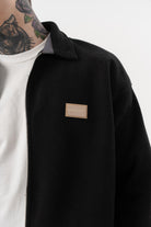 Erkek Zip Oversize Polar Ceket Siyah