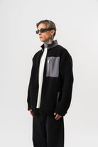 Erkek Zip Oversize Teddy Ceket Siyah