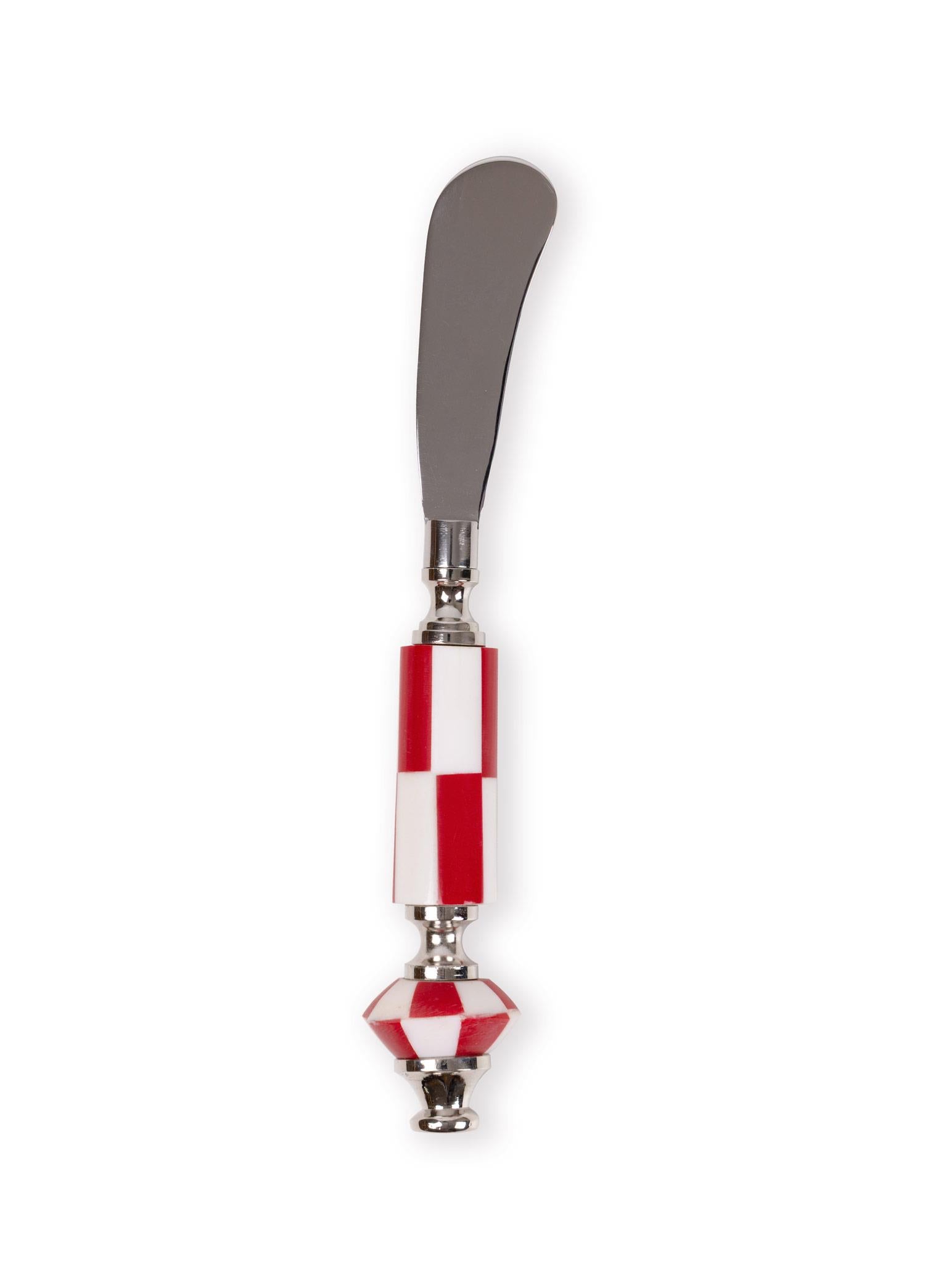 Gingham Tereyağ Bıçağı Kırmızı Beyaz