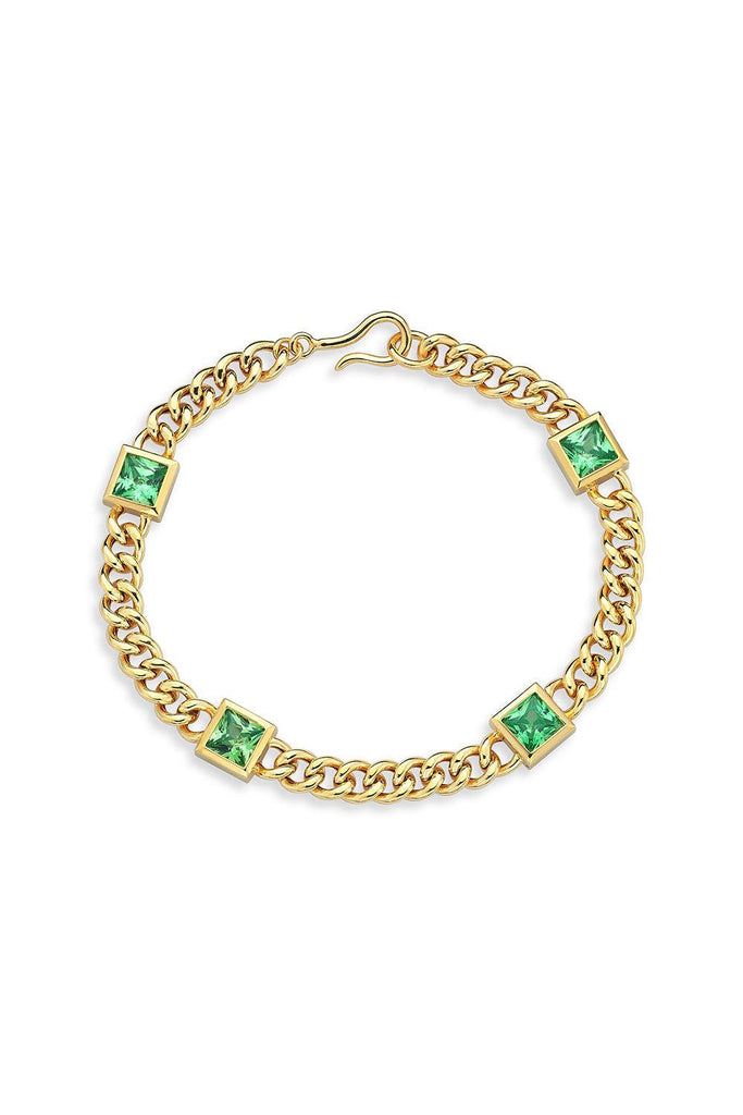 Jurome | Green Chain Bracelet | Milagron