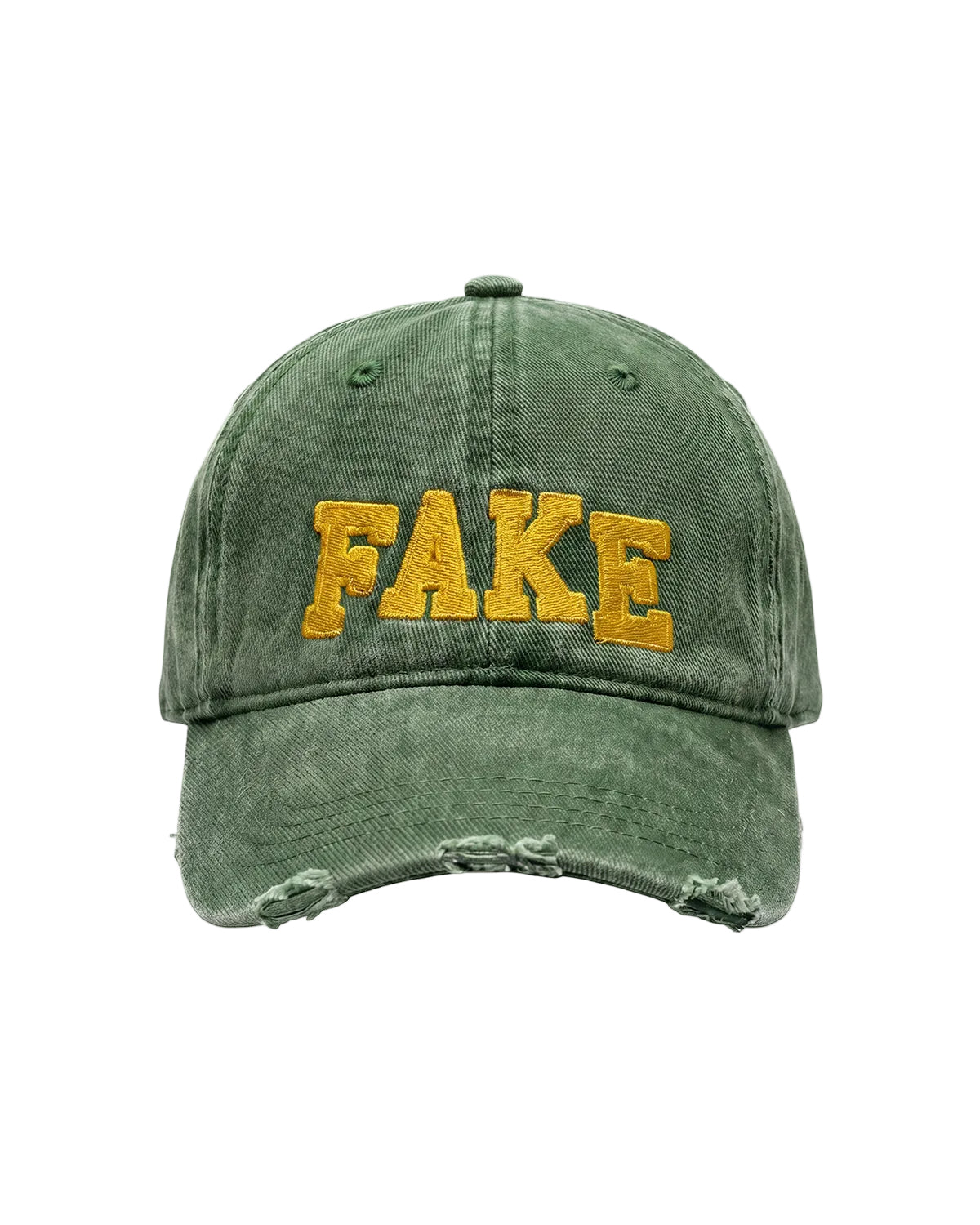 Unisex Fake Mood Nakişli Yipratmali Cap - YeşiL