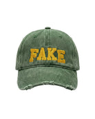 Unisex Fake Mood Nakişli Yipratmali Cap - YeşiL