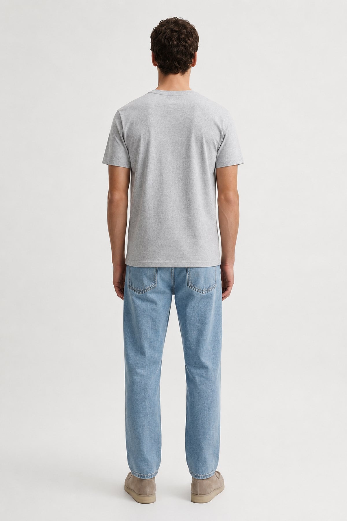 Antioch Gri Pamuklu Erkek T-Shirt