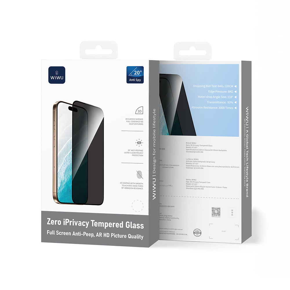 Gt-027 Zero Curved Privacy Parmak İZi Bırakmayan Iphone Air Ekran Koruyucu