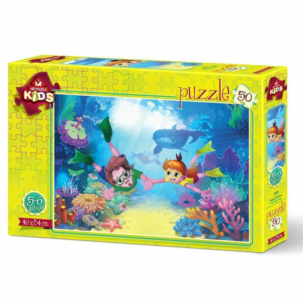 Art Puzzle 4499 Dalgıç çocuklar 50 Parça Art Puzzle Puzzle | Milagron 