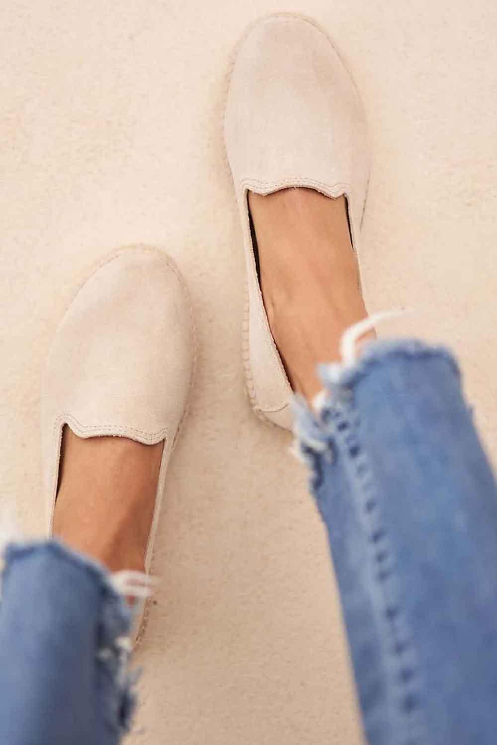 Manebi | Hamptons Double Sole Espadrilles Champagne Beige 1 | Milagron