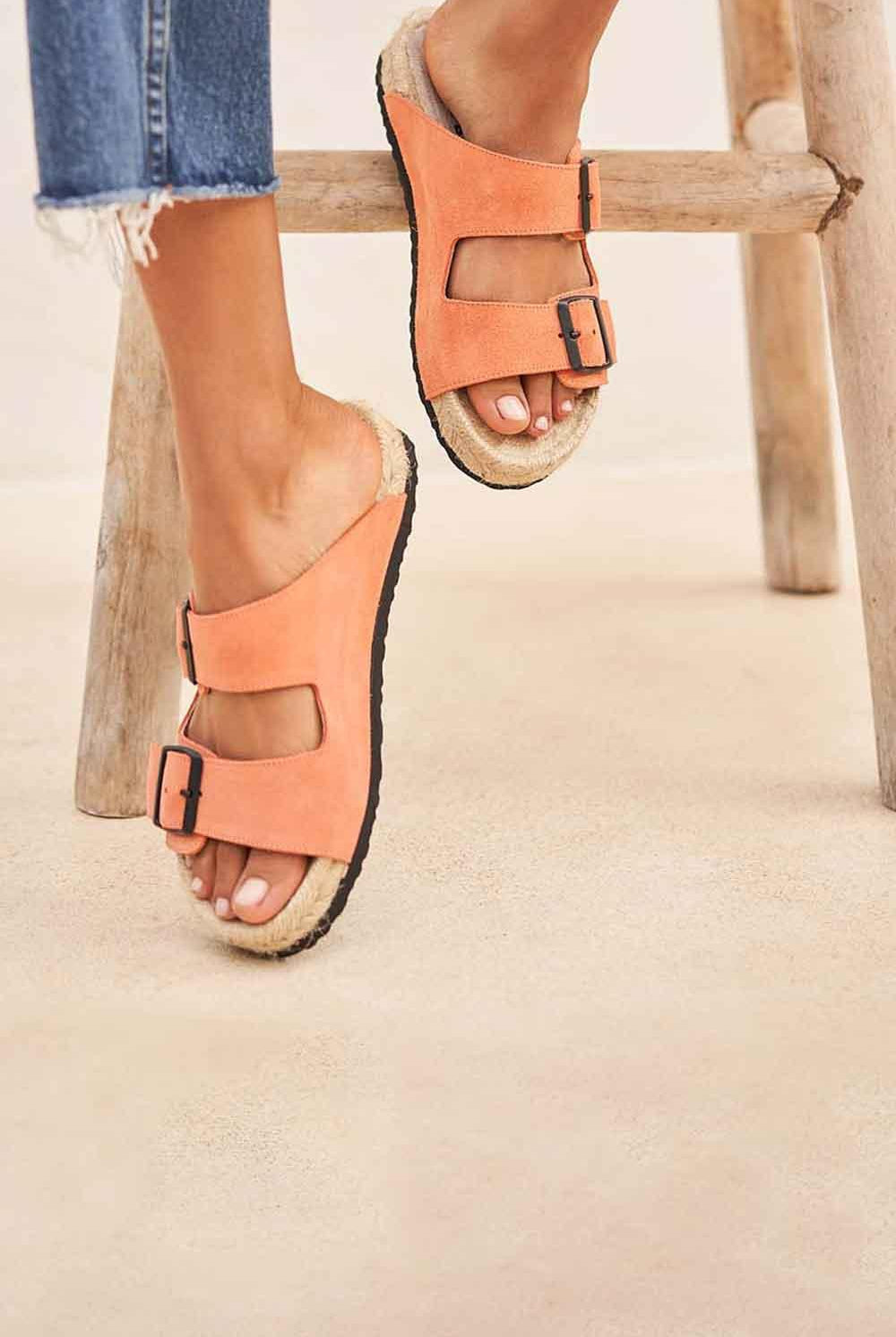 Manebi | Hamptons Nordic Sandals Apricot | Milagron