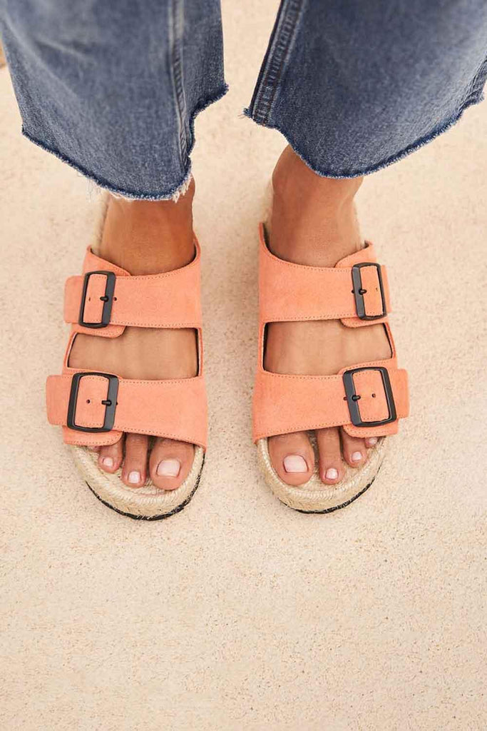 Manebi | Hamptons Nordic Sandals Apricot 2 | Milagron