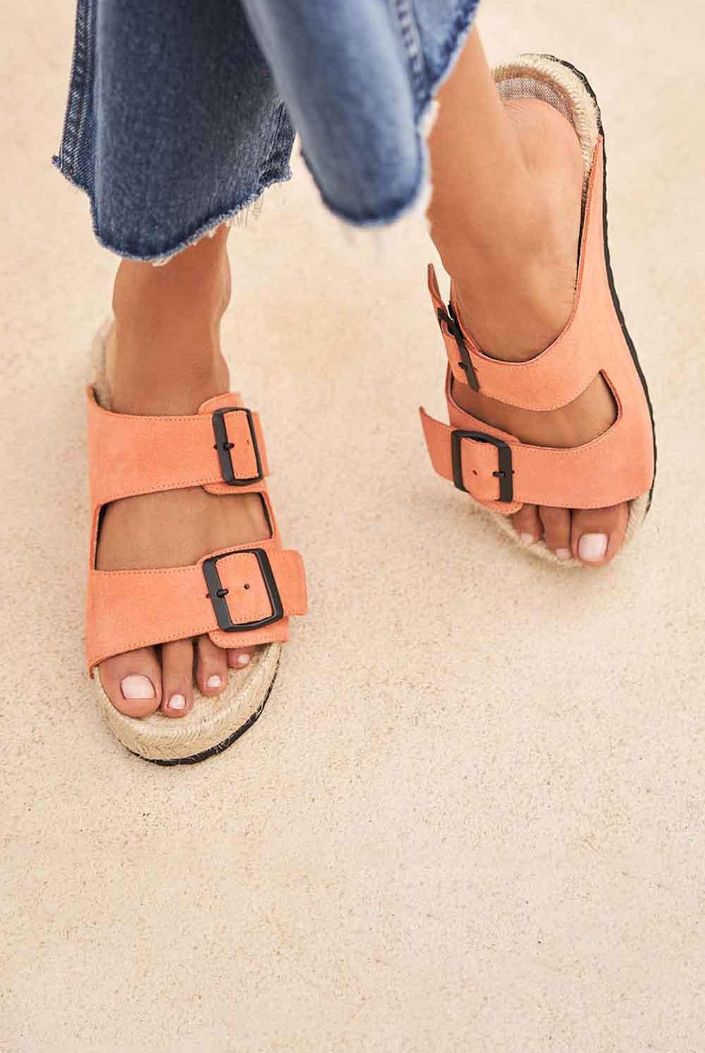 Manebi | Hamptons Nordic Sandals Apricot 4 | Milagron
