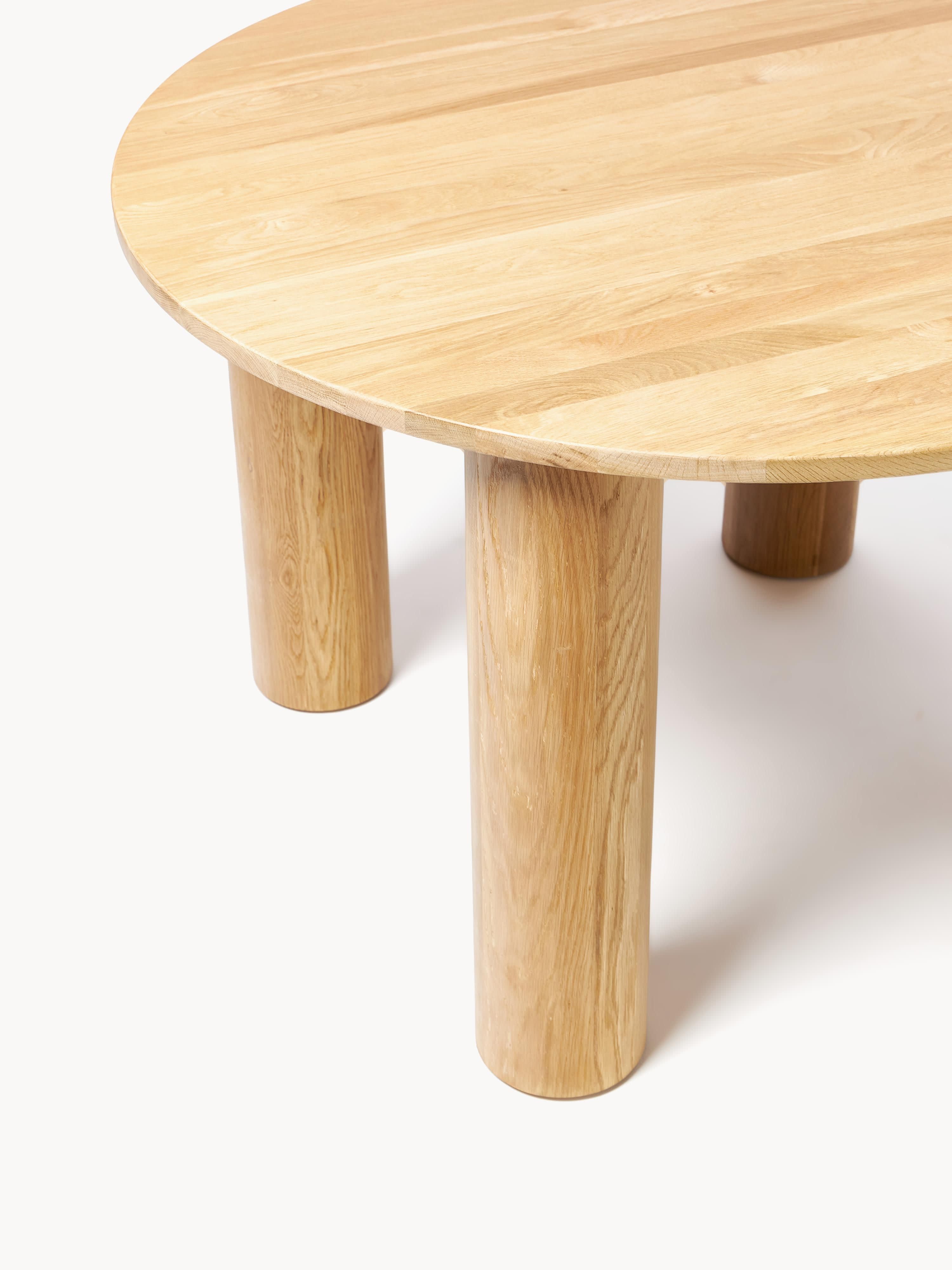 Velotti Yuvarlak Meşe Yemek Masası 120 Cm
