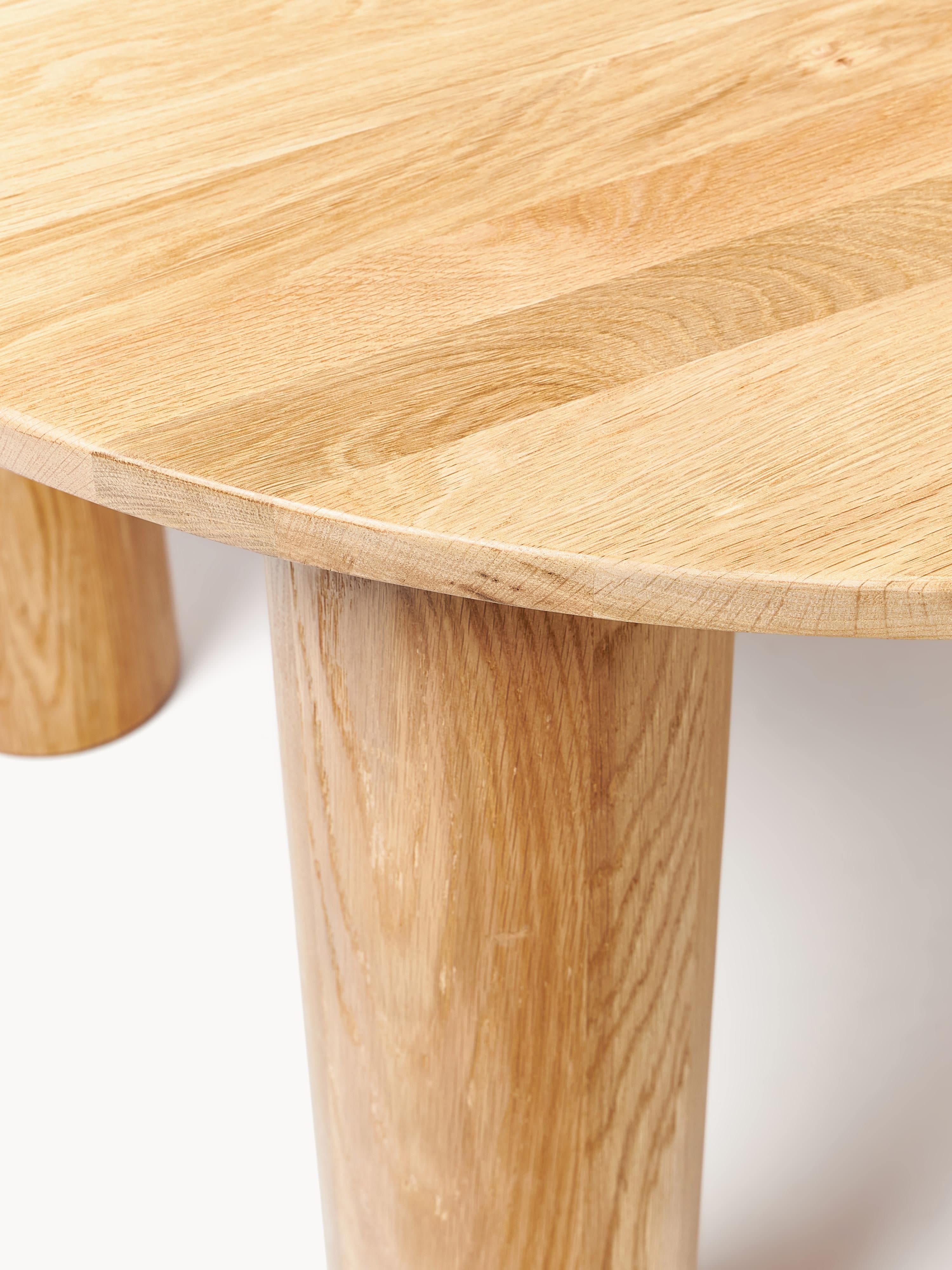 Velotti Yuvarlak Meşe Yemek Masası 120 Cm