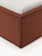 Boucle Kaplı Şifonyerli Yatak Terracotta