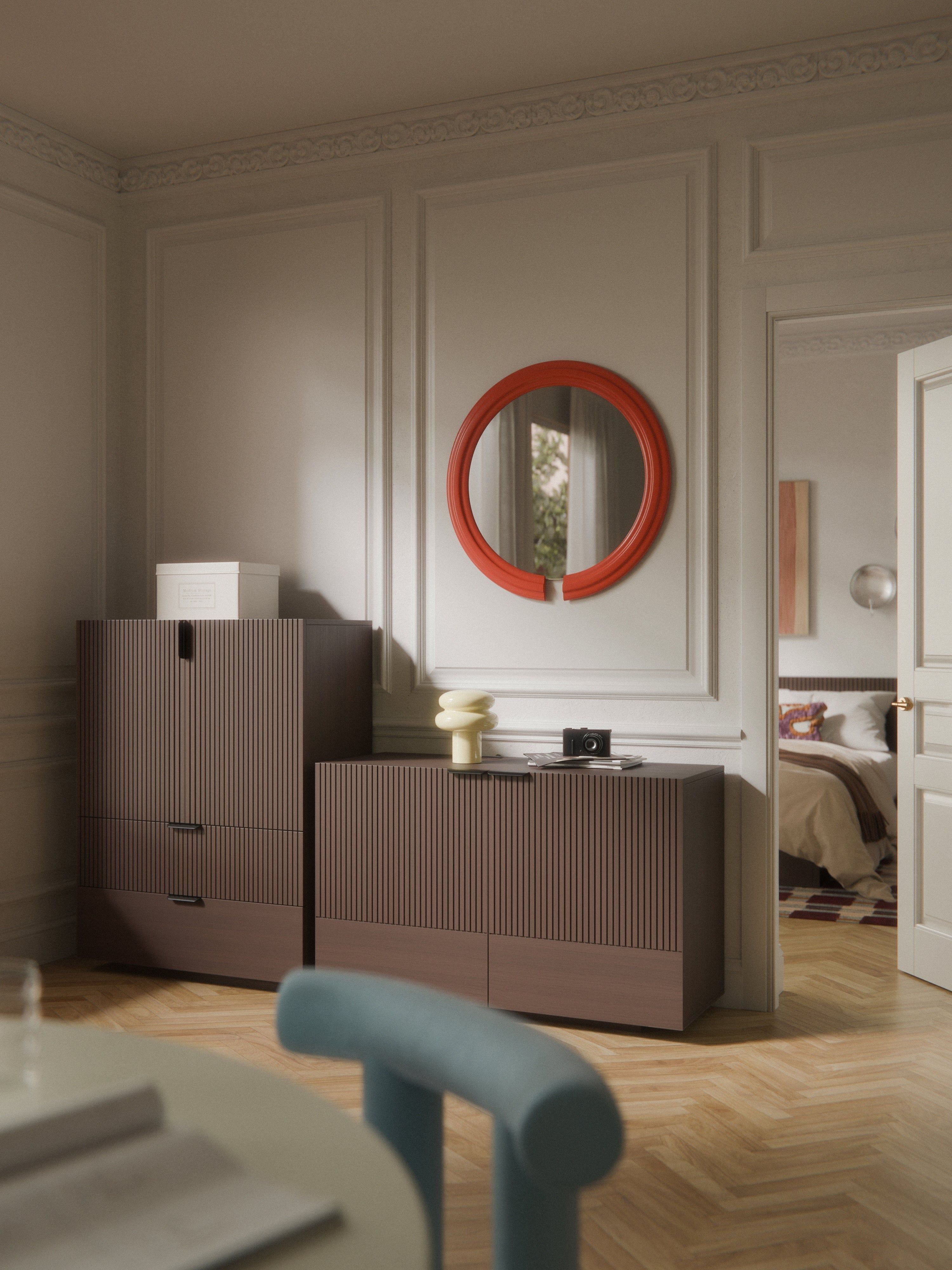 Sato Ahşap Yüksek Konsol, Modern Minimalist Tasarım Ve Doğal Doku