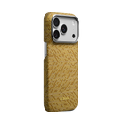 Iphone 18 Pro Karbon Kılıf Magsafe Uyumlu Aramid Fiber - Edge Golden Drift