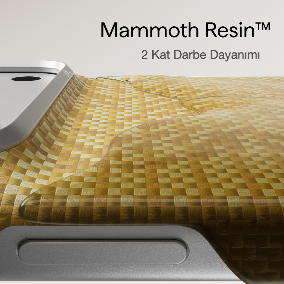 Iphone 18 Pro Karbon Kılıf Magsafe Uyumlu Aramid Fiber - Edge Golden Drift