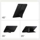 Ipad Air 13 M4 / M3 / M2 Kılıf Folio 3 Siyah, Kalem Bölmeli Standlı