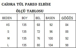 Caiora Uzun Tül Pareo Elbise