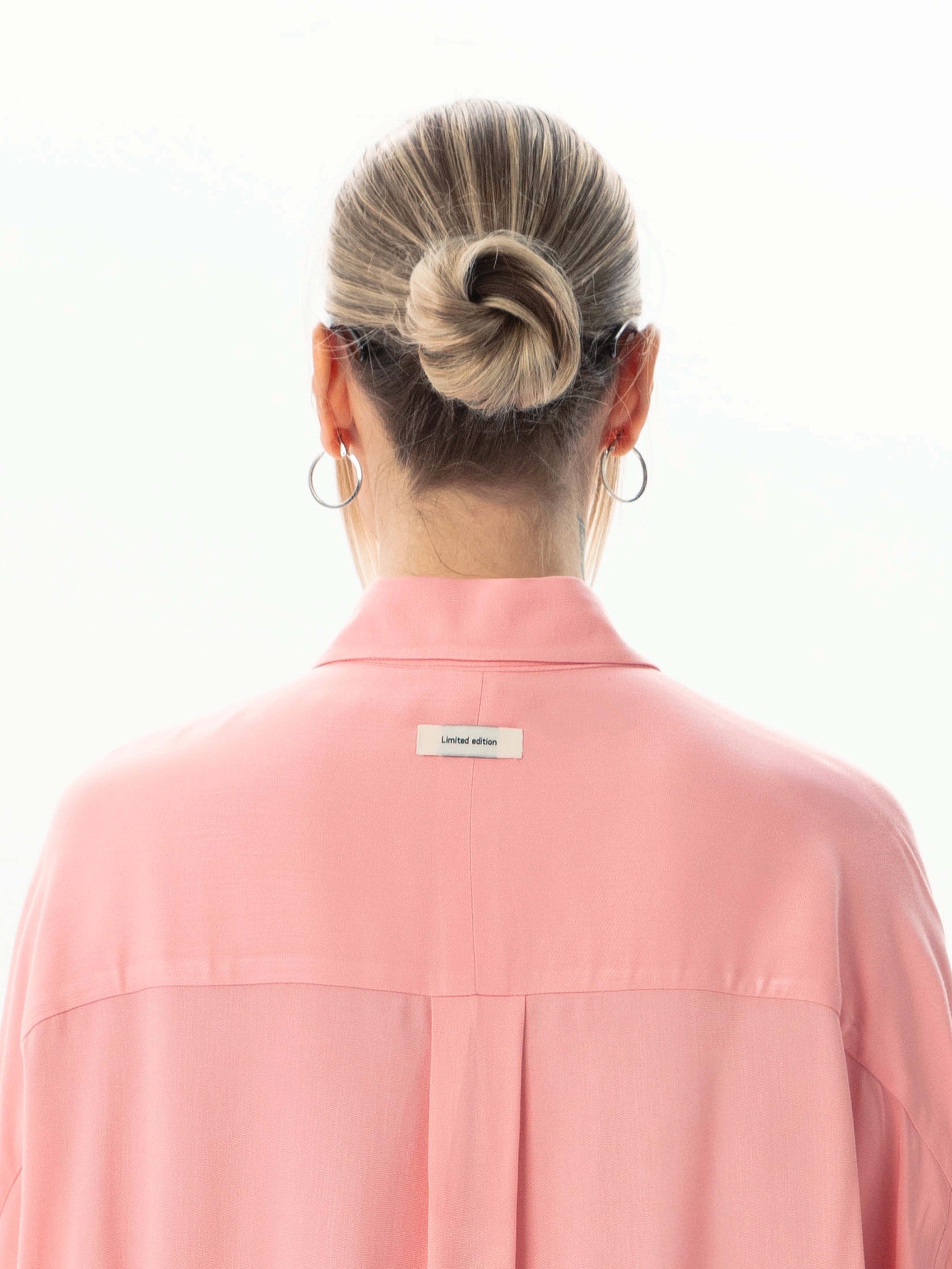 Morcote Oversize Toz Pembe Gömlek