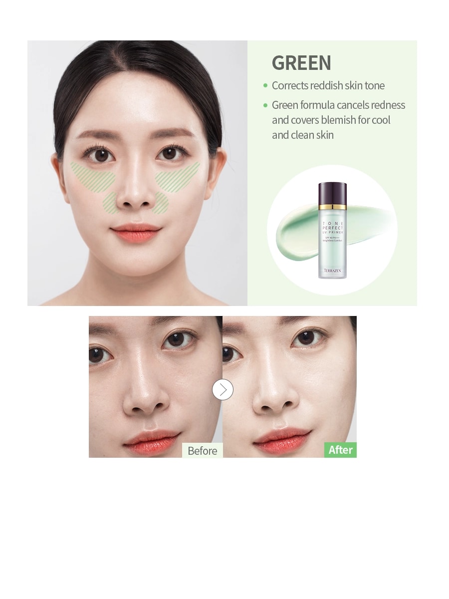 Terrazen Tone Perfect UV Primer SPF40+ PA+++ (yesil)