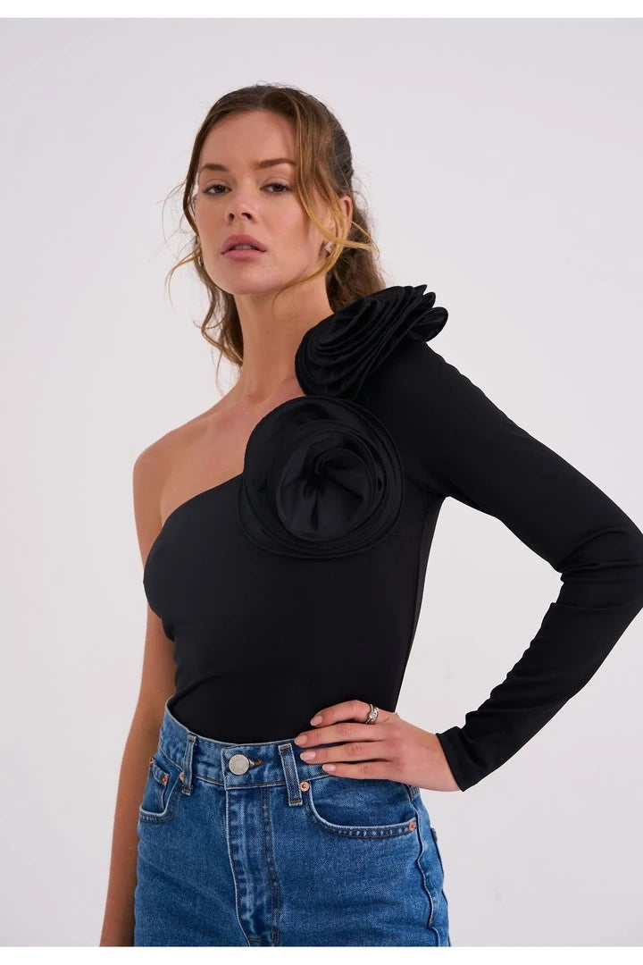 Elba Gül Detaylı Bodysuit