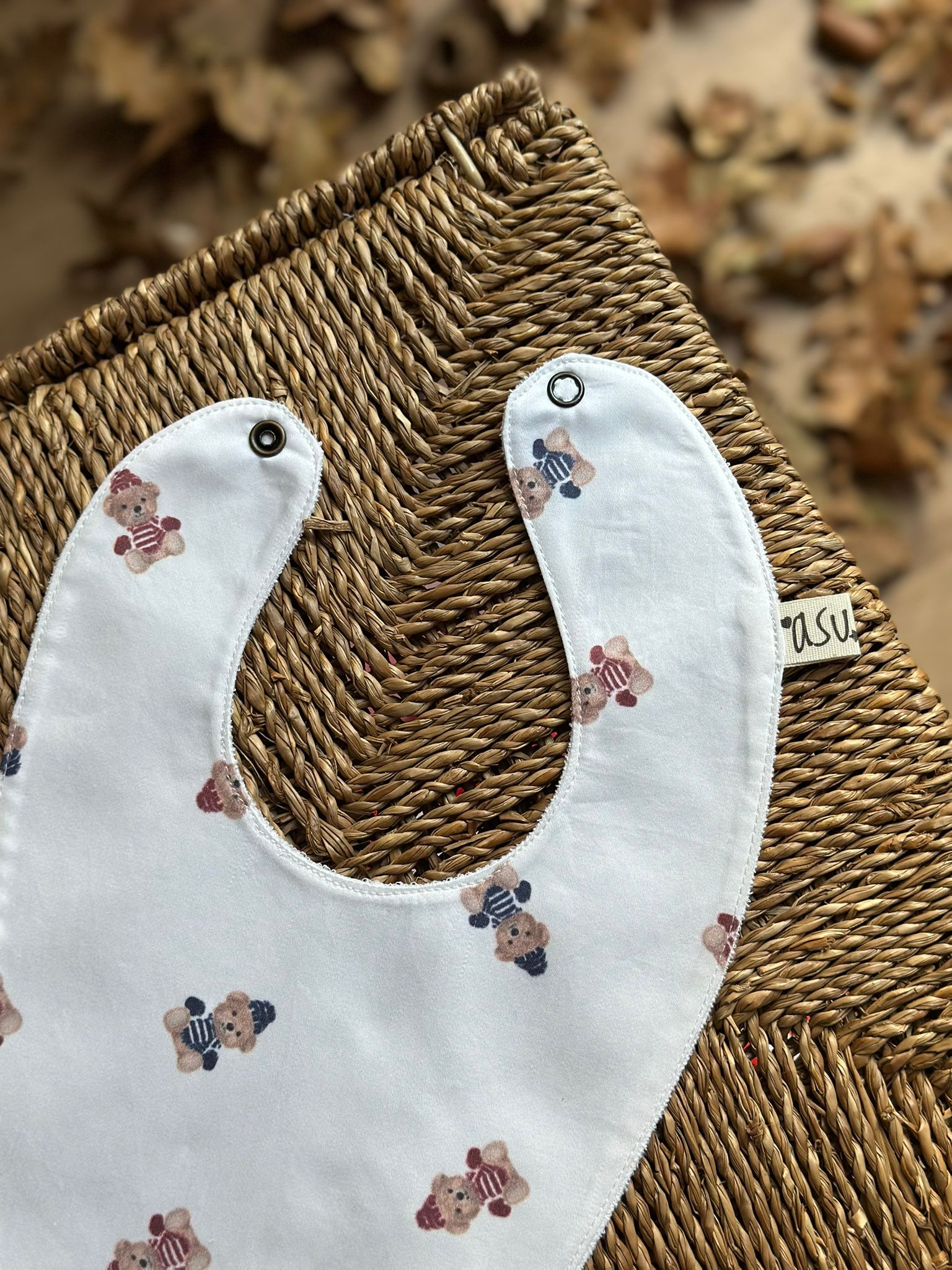 Asu Baby&Kids Organik Pamuk Önlük Vintage Bear Mini