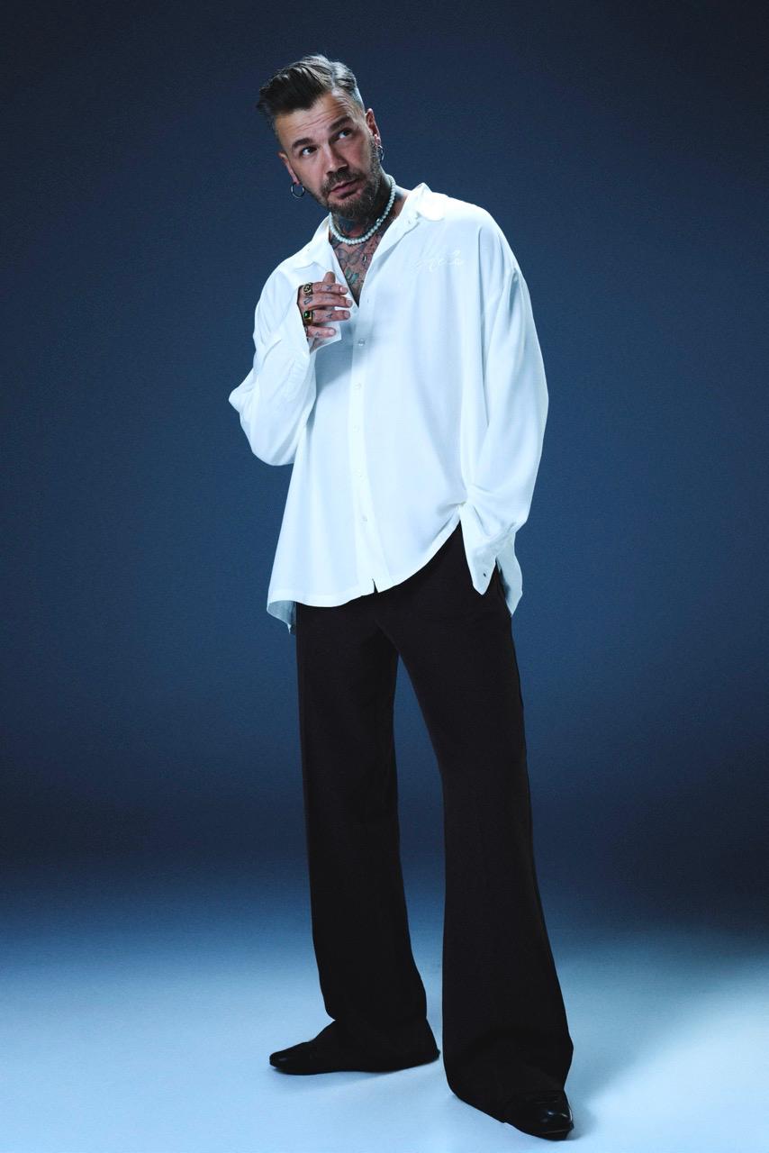 Belmondo Kumaş Oversize Beyaz Gömlek
