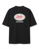 Retro Logo Baskılı Siyah Oversize T-Shirt