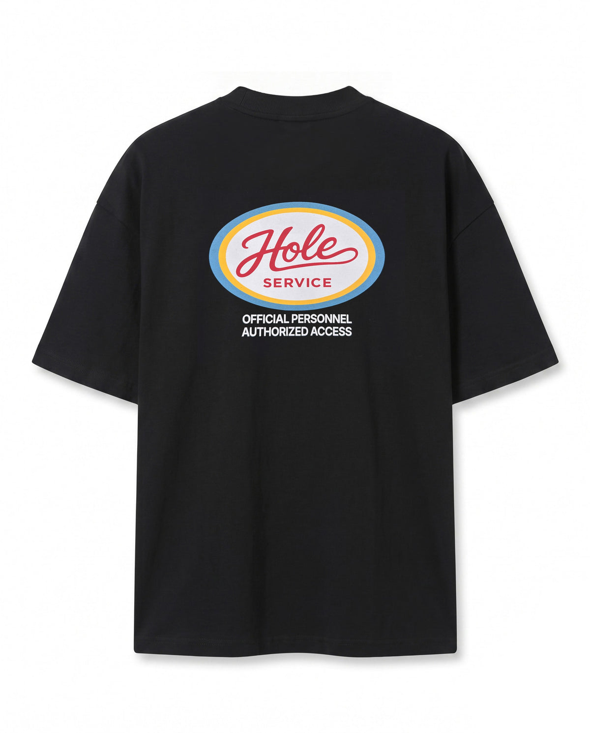 Retro Logo Baskılı Siyah Oversize T-Shirt