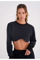 Matara Vatkalı Crop Sweatshirt
