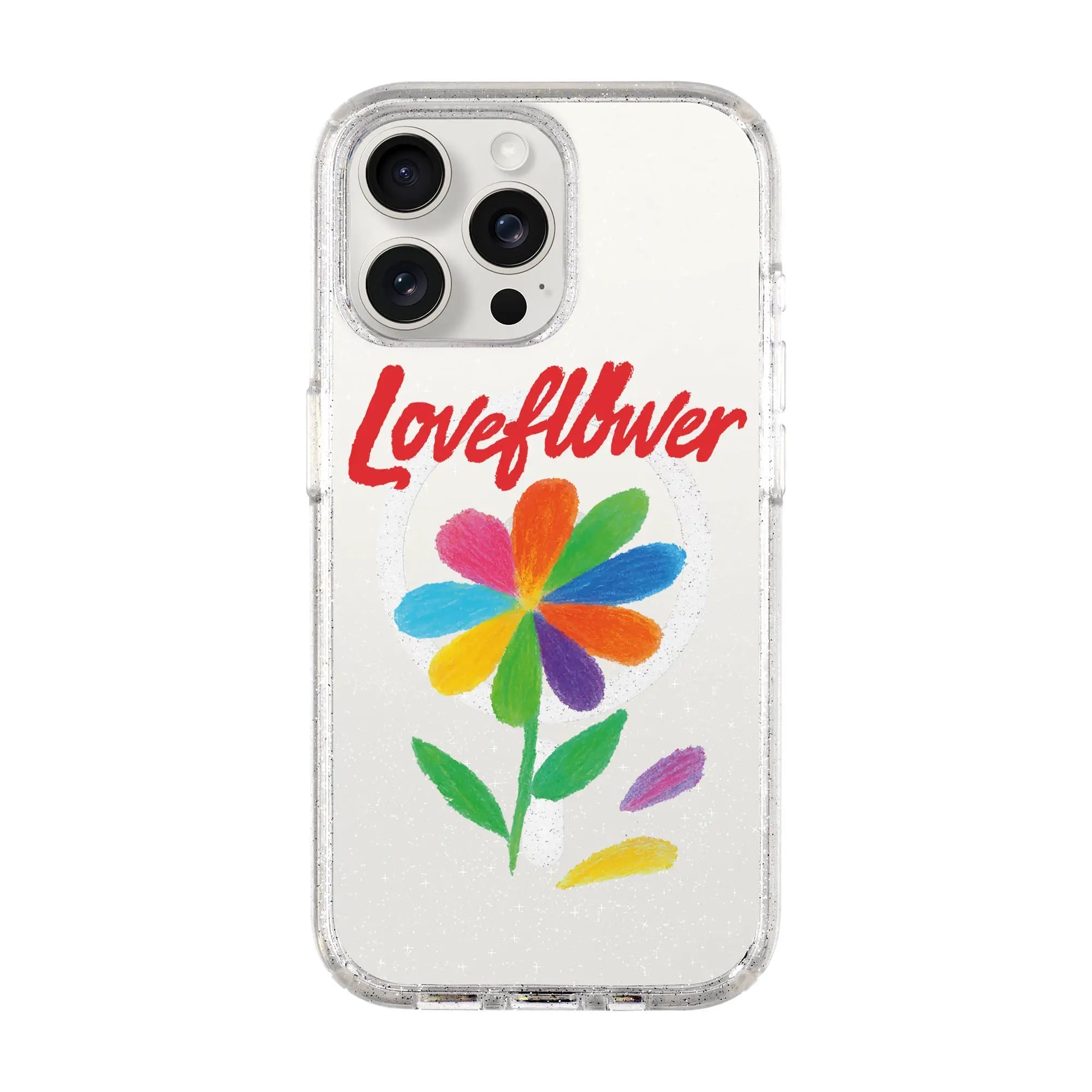 Love Flower-Shiny Kılıf Magsafe Özellikli - Iphone 15 Pro Max