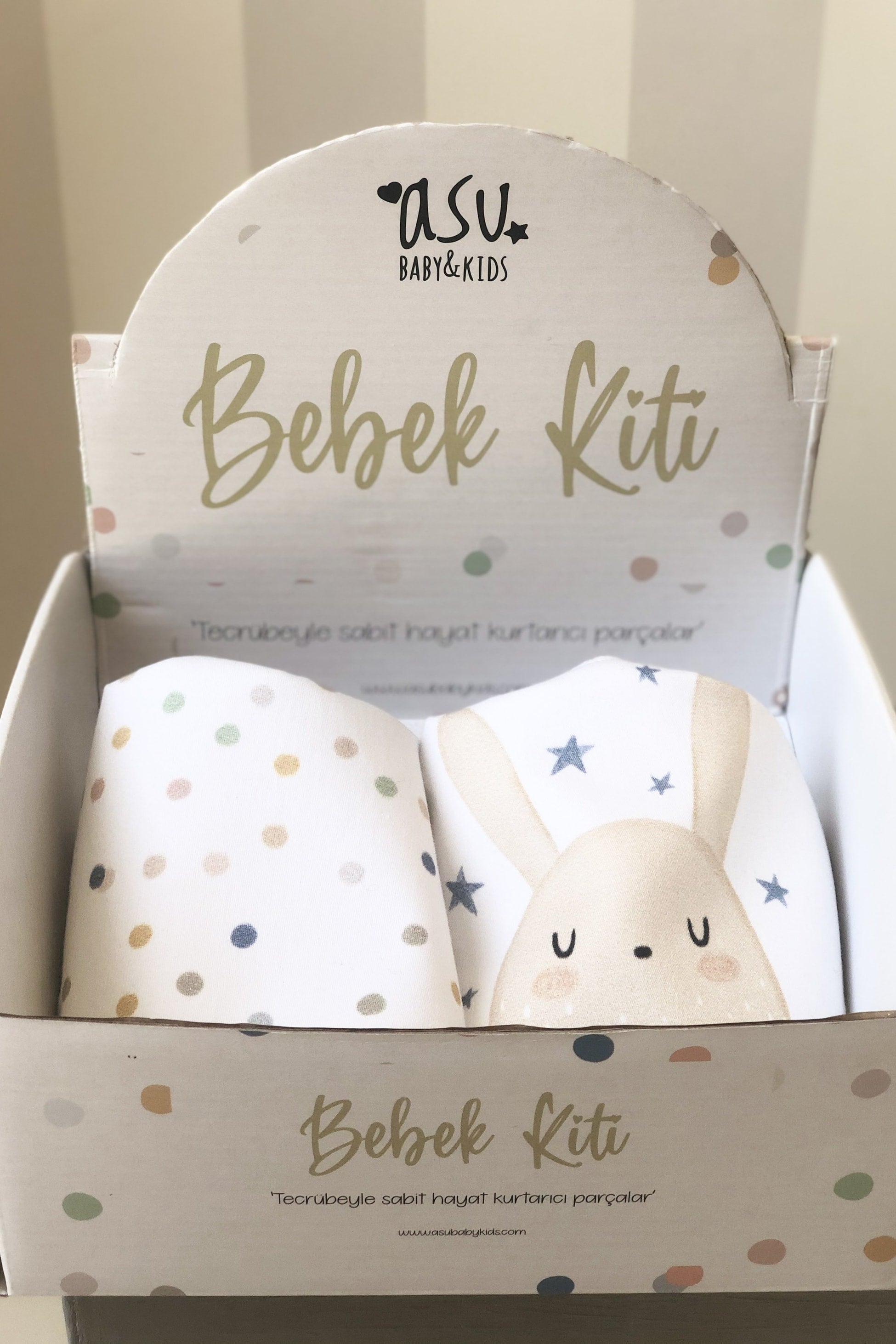 Asu Baby&Kids Pastel Mix&Match 2'Li Organik Pamuk Önlük Sleepy-Dot