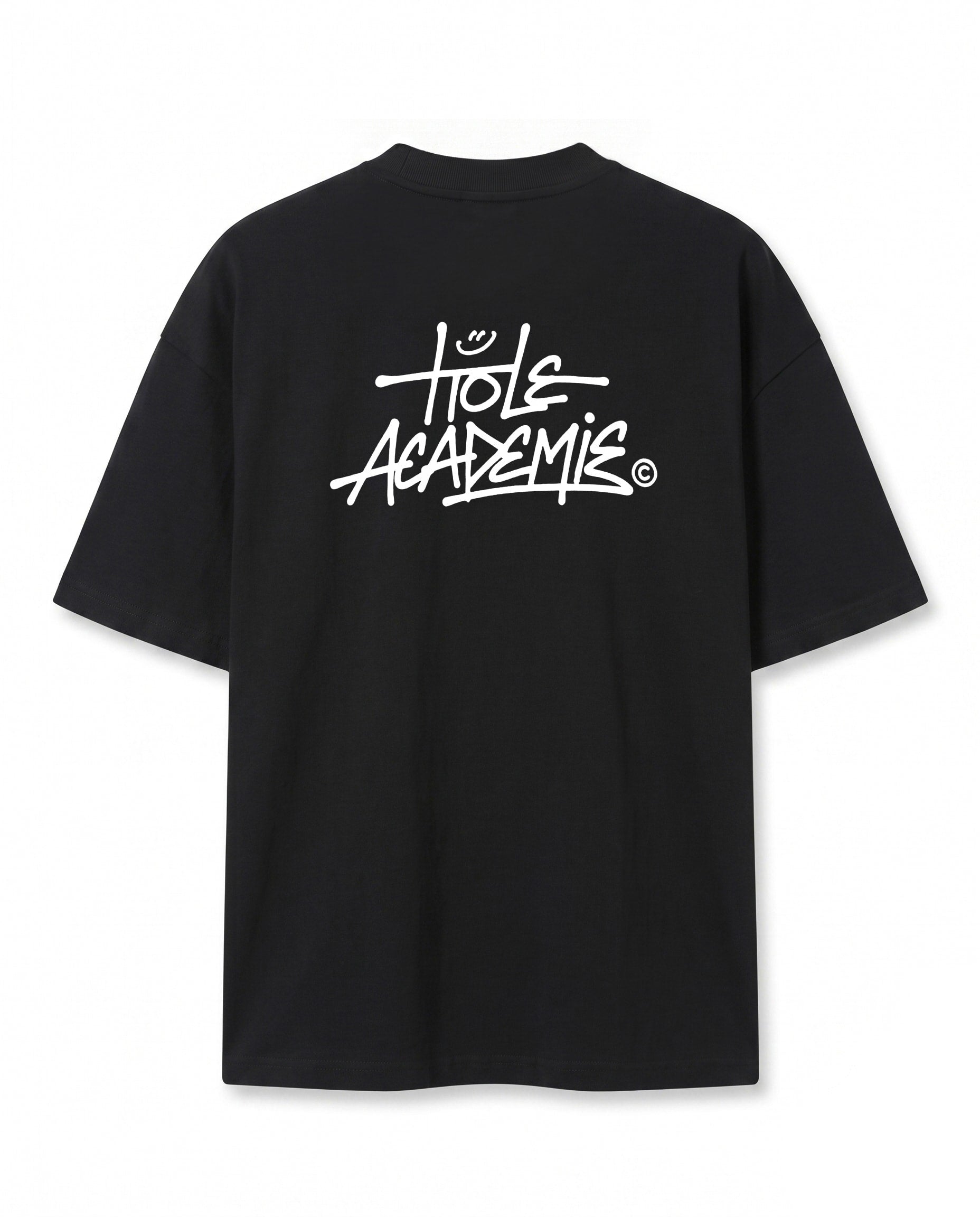 Graffiti Baskılı Siyah Oversize T-Shirt