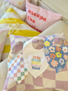 Asu Baby&Kids-Mix&Match 3'Lü Organik Pamuk Daisy Dama-Önlük-1-Milagron.com