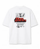 Kolaj Baskılı Ekru Oversize T-Shirt