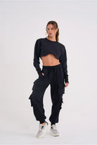 Matara Vatkalı Crop Sweatshirt