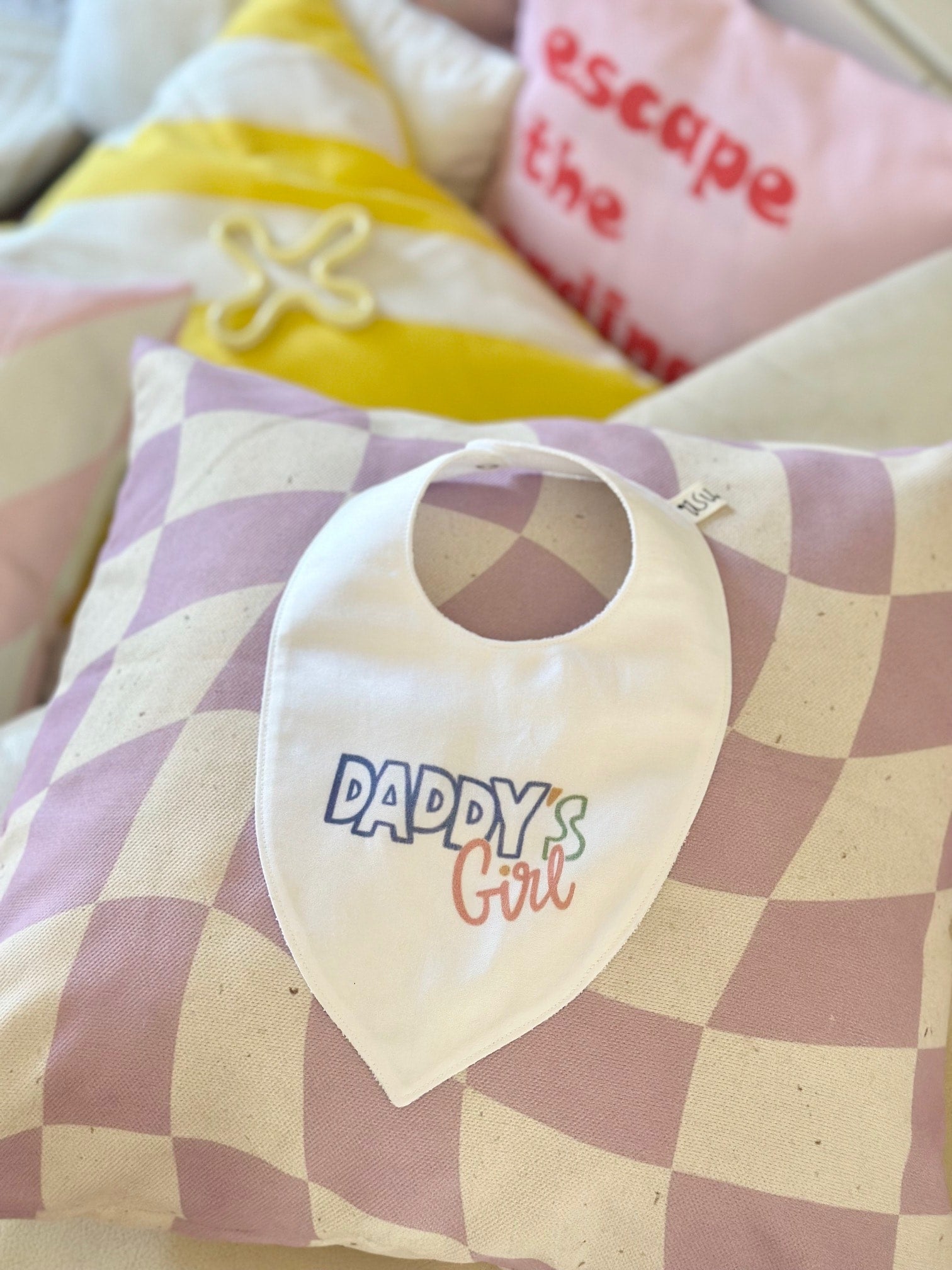 Asu Baby&Kids-Mix&Match 3'Lü Organik Pamuk Pink Daddy-Önlük-4-Milagron.com